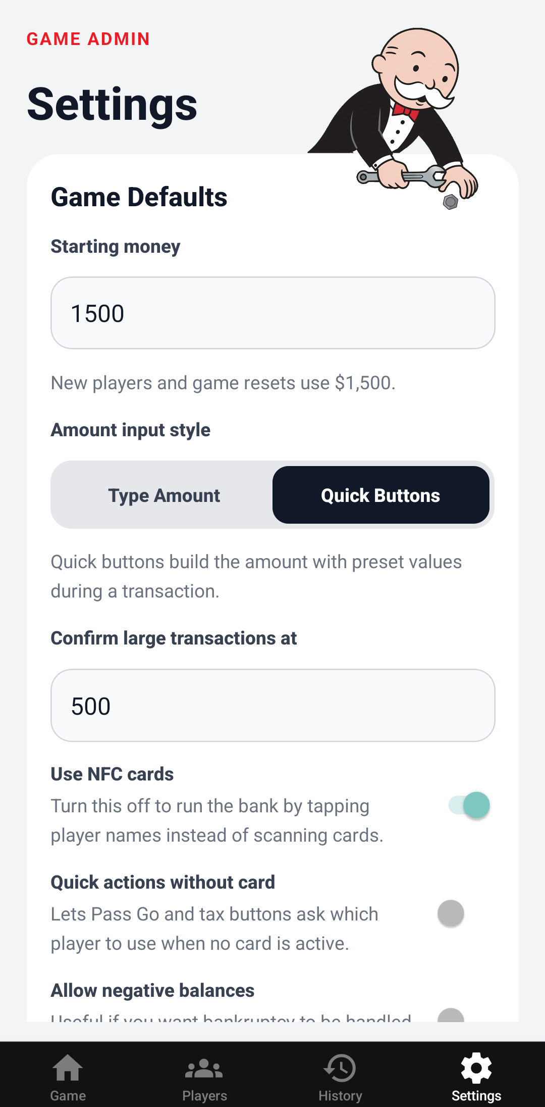 Monopoly Bank app screenshot 4